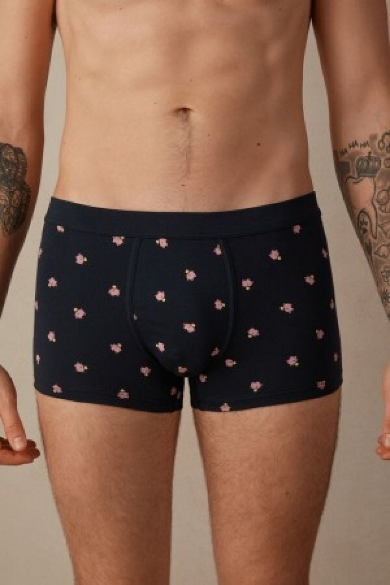 Intimissimi Piggy Bank Boxers in Stretch Supima® Katoenen Blauw | PBEER48412