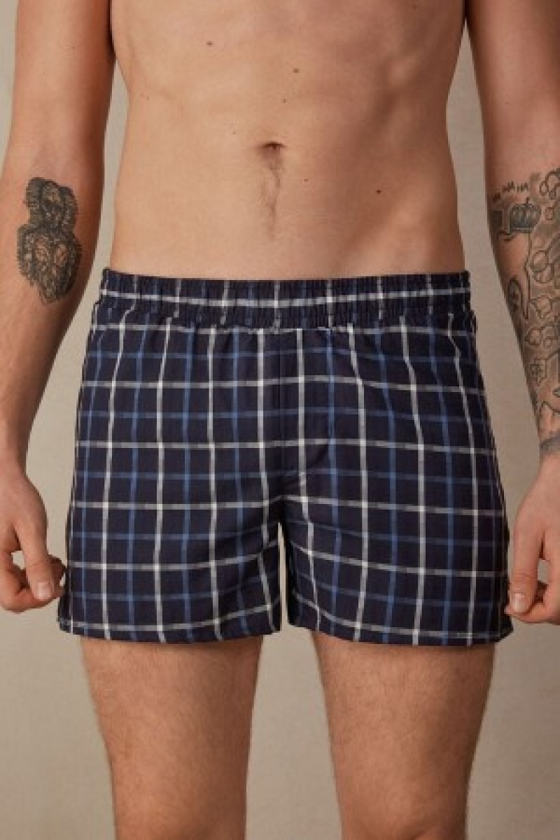 Intimissimi Print Detailed Boxers Blauw | ABEWC64276