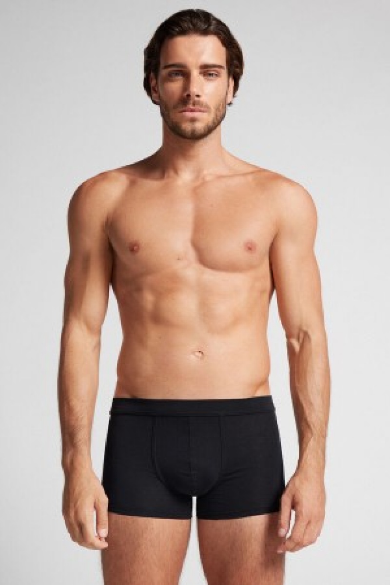 Intimissimi Push-up Boxers in Stretch Katoenen Zwart | MBEHR86936